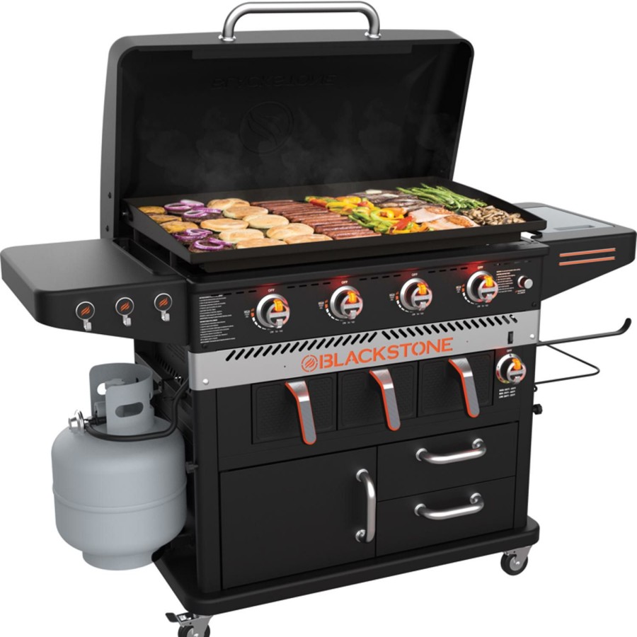 Outdoor Supplies * | Blackstone Patio Series 5 Burner Liquid Propane Outdoor Griddle Black Promotion