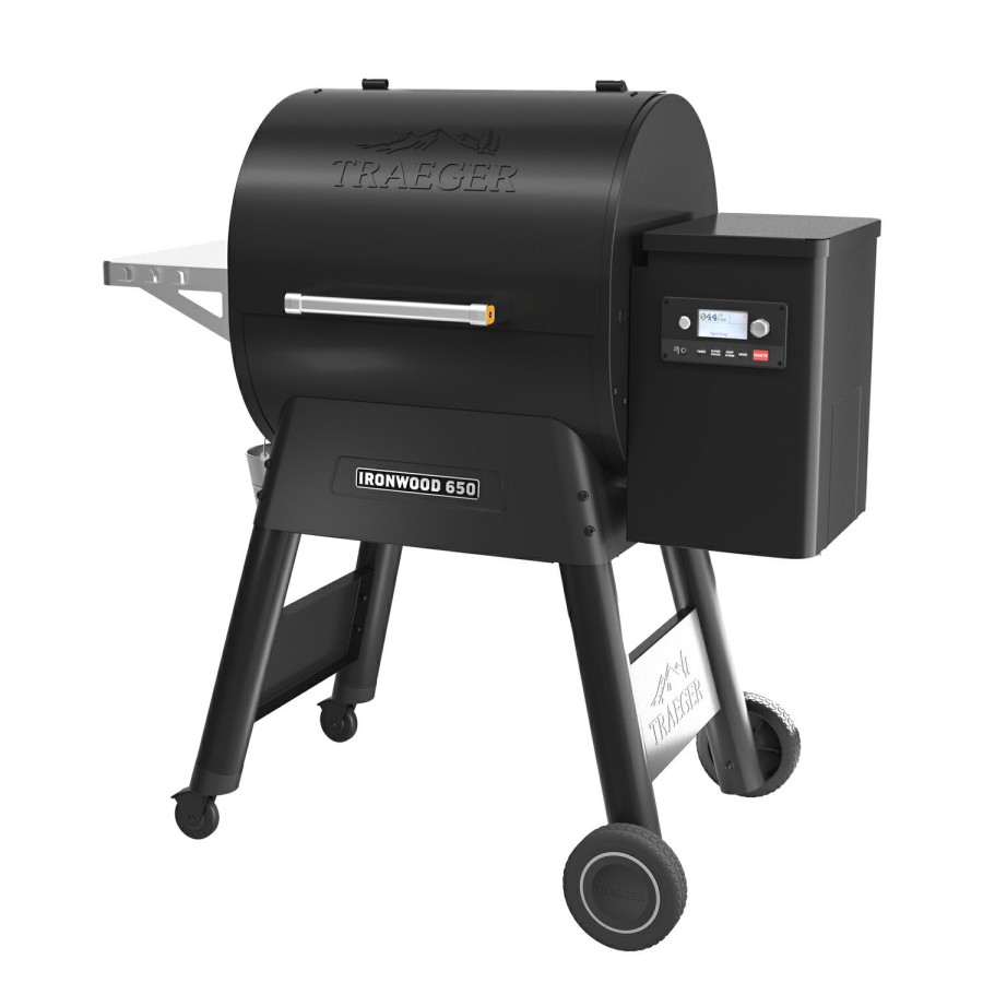 Outdoor Supplies * | Traeger Ironwood 650 Wood Pellet Wifi Grill Black Promotion