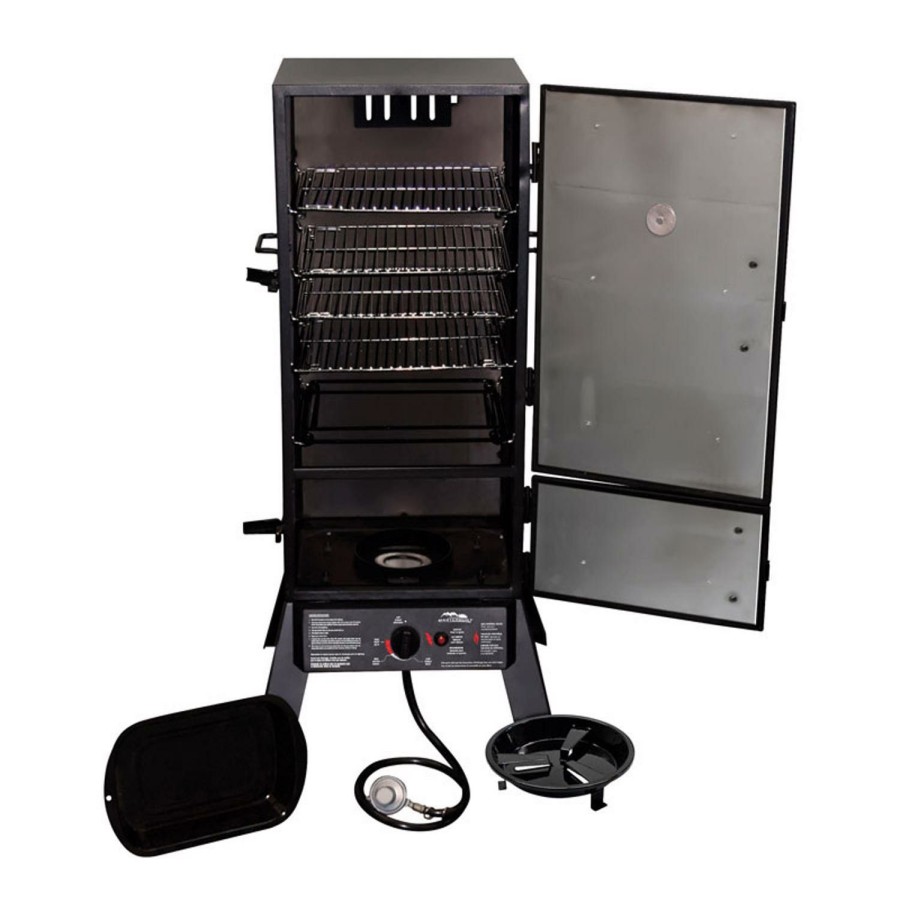 Outdoor Supplies * | Masterbuilt John Mclemore Signature Series Wood Chips Vertical Smoker Black Sale