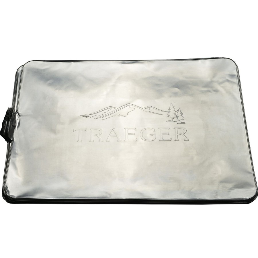 Outdoor Supplies * | Traeger Aluminum Drip Pan Liner 9.6 In. L X 12.6 In. W 5 Pk Discount