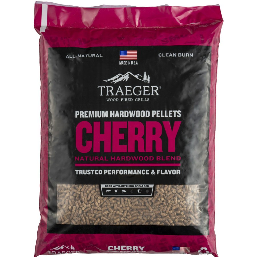 Outdoor Supplies * | Traeger Premium All Natural Cherry Bbq Wood Pellet 20 Lb Discount