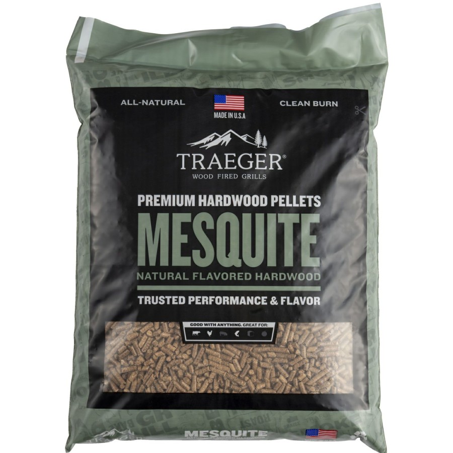 Outdoor Supplies * | Traeger Premium All Natural Mesquite Bbq Wood Pellet 20 Lb Promotion