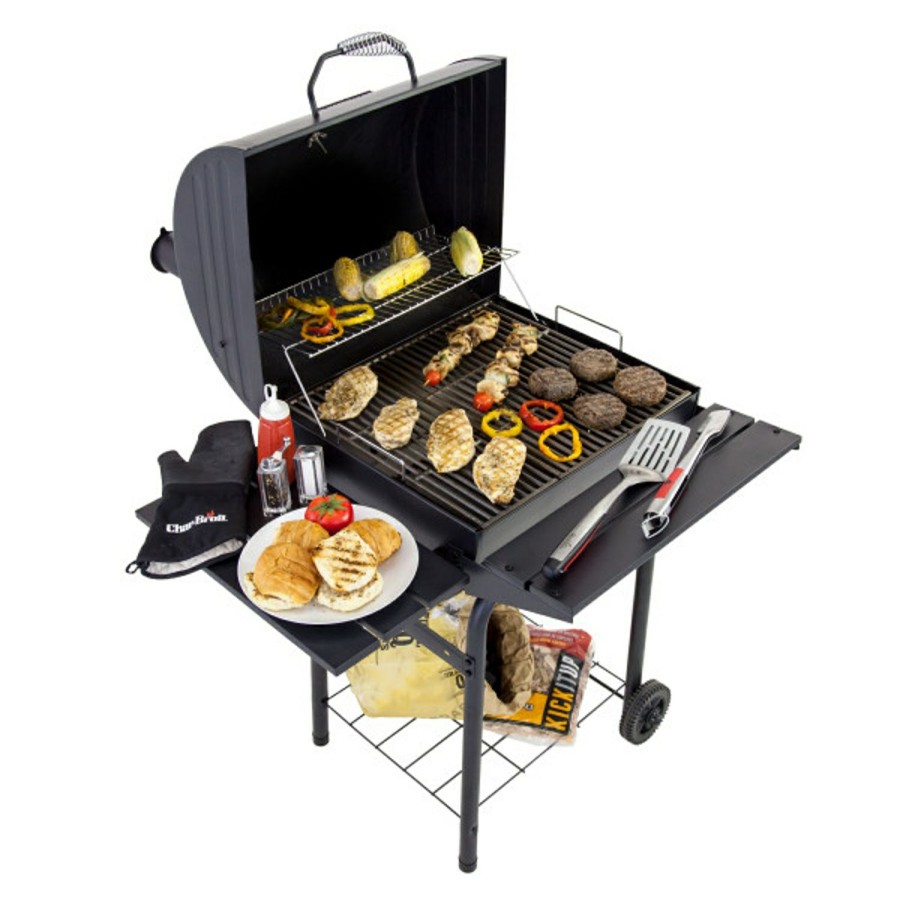 Outdoor Supplies * | Char-Broil 32 In. Charcoal Grill Black Sale