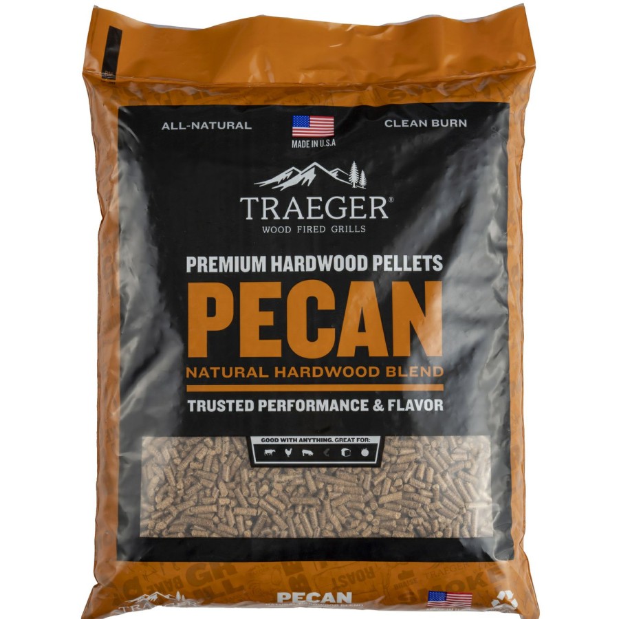 Outdoor Supplies * | Traeger Premium All Natural Pecan Bbq Wood Pellet 20 Lb Discount